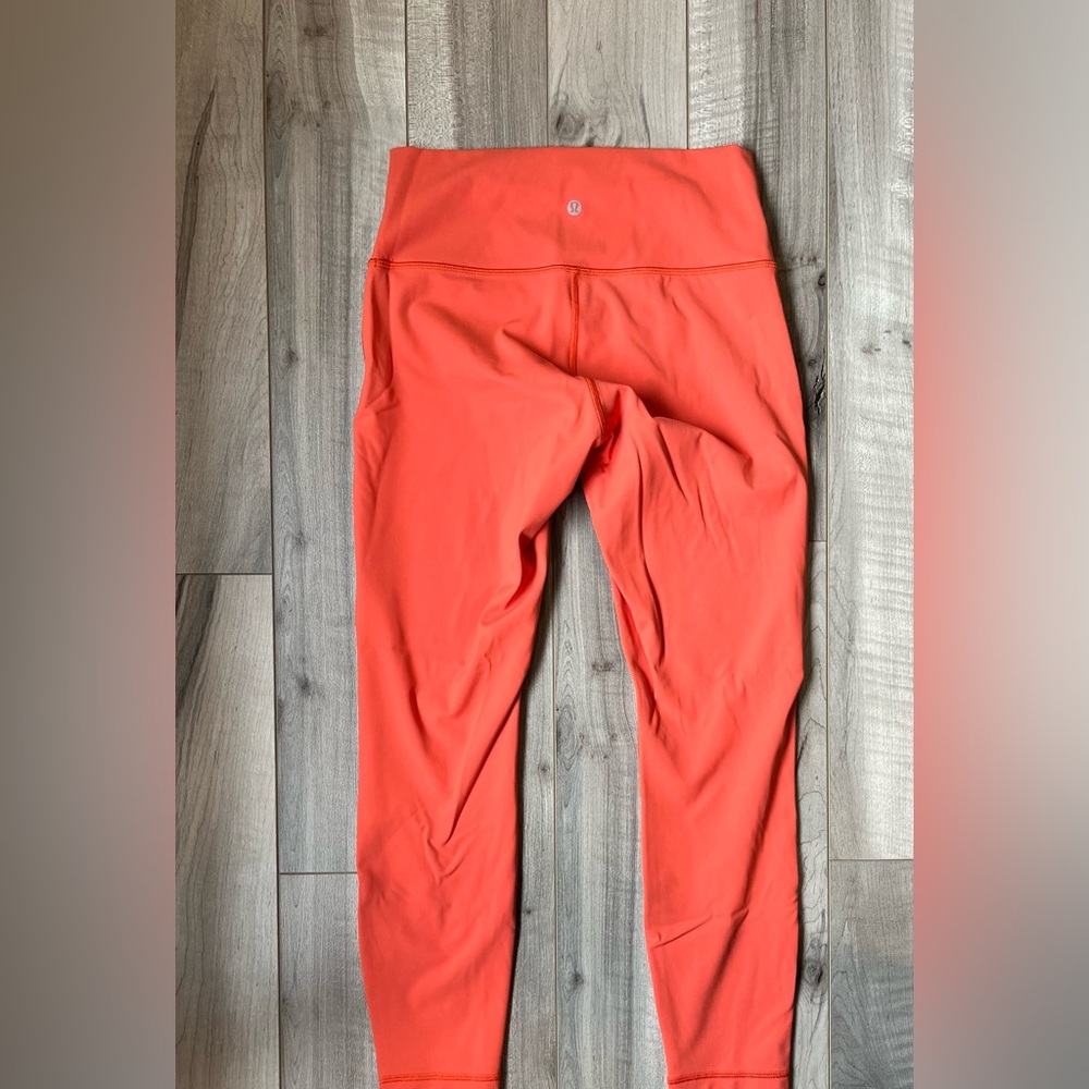 Lululemon Athletica Orange High Waist Leggings
